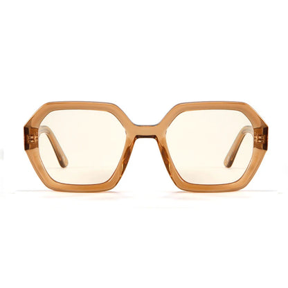 MCROONS Handmade Retro Square Acetate Sunglasses — UV400 TAC Lens, Unisex