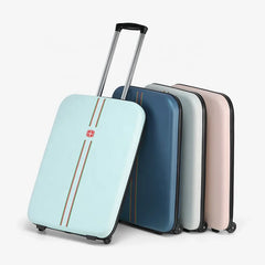 Luxury Foldable Luxury Suit Case Trolley Bag New Design PC Folding ABS & Aluminum Luggage Set Spinner Caster for Outdoor Travel