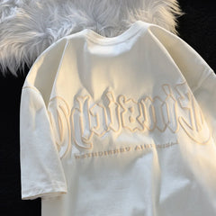 100% Cotton Blank Puff Printed O-Neck Regular Sleeve White Men's Oversized Eco-Friendly Casual T-shirts