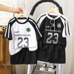 Summer New Boys Basketball Uniform Children's Sports Suit Quick-Dry Short Sleeve Shorts Baby Boy Clothes
