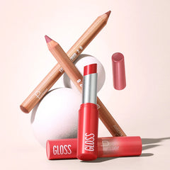 Creamy Lipstick Set with Lip Liner Pudaier High Gloss Waterproof Lip Makeup Kit