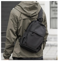MOYYI  Waterproof Oxford Chest Bag Unisex Style Causal Sling Bags for Men Shoulder Crossbody Bag Without Logo Design