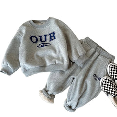 Toddler Boy Clothes 2T 3T 4T 5T 6T Fall Outfits Baby Pullover Pants Sets Kids Winter 2Pcs Sweatsuit