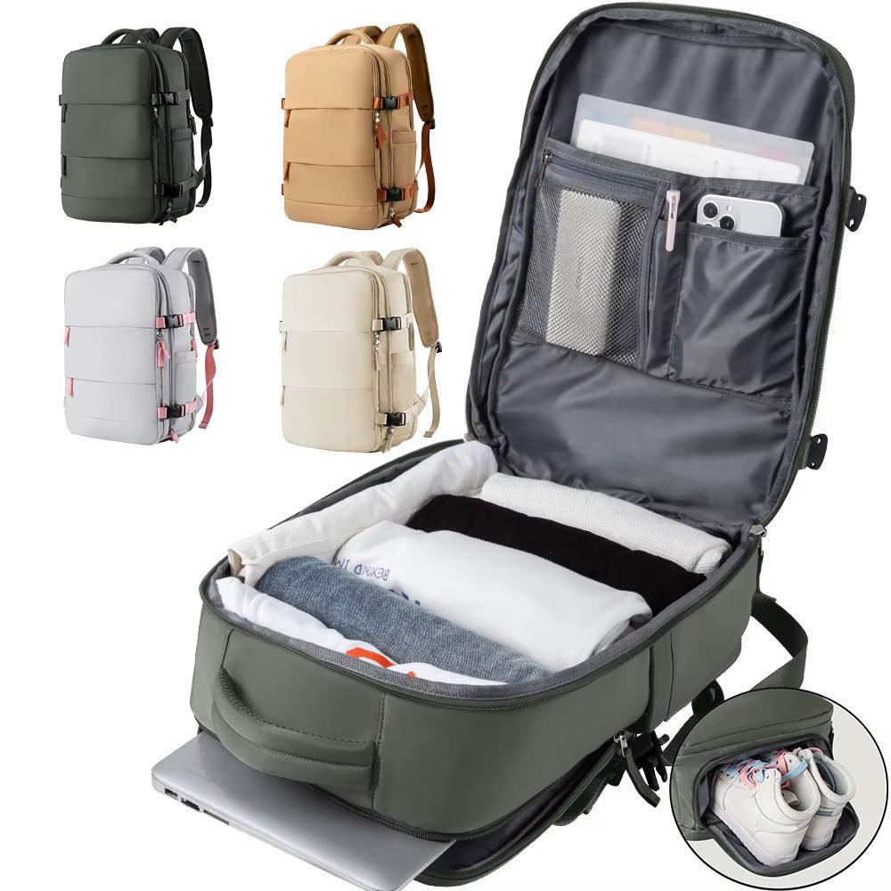 Anti - Theft Mochilas Waterproof Unisex Carry on Travel Backpack Large Capacity Overnight Travel Backpack - MCROONS.COM