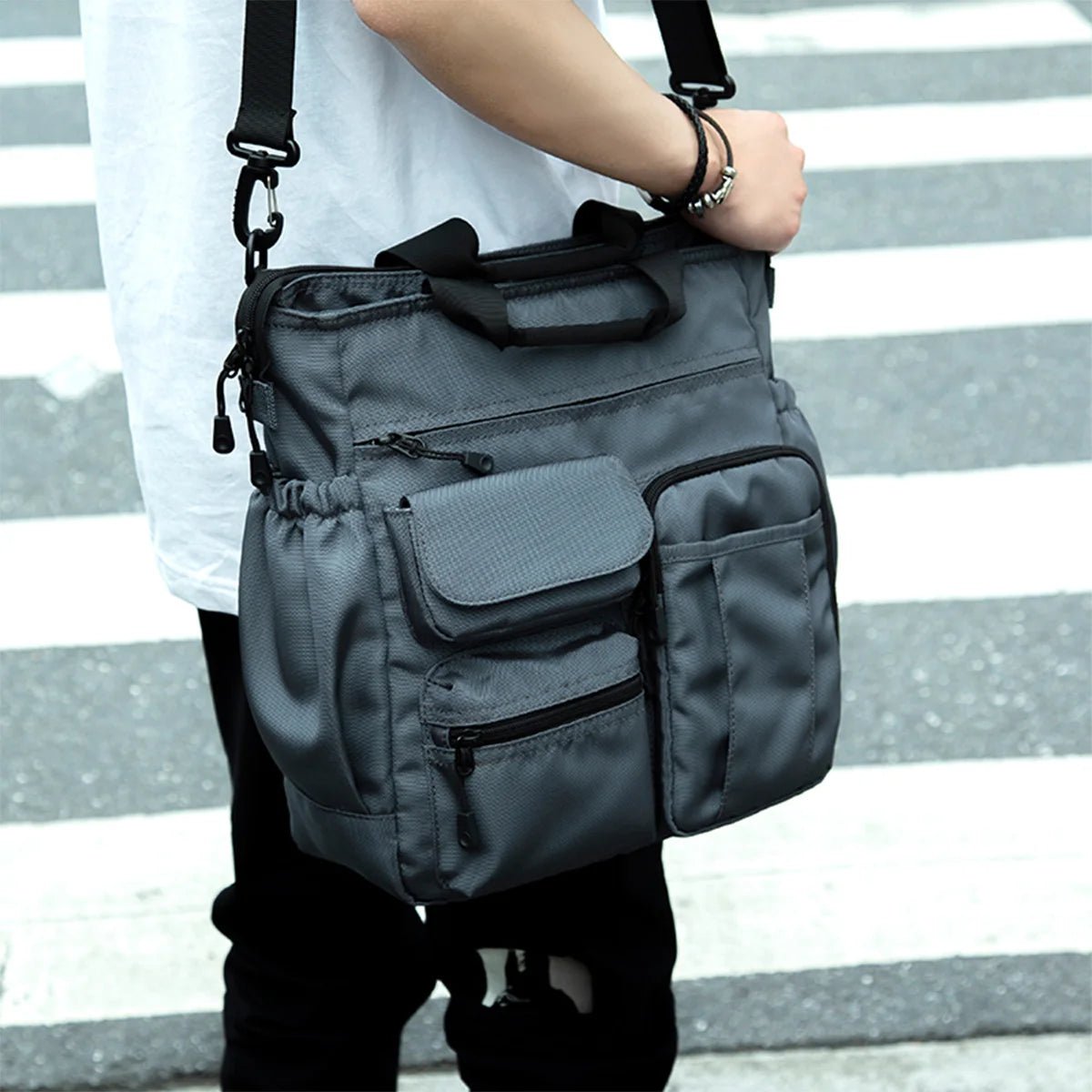 Business Briefcase Bags for Men Messenger Bag Fit 14 Inch Laptop Shoulder Bags - MCROONS.COM