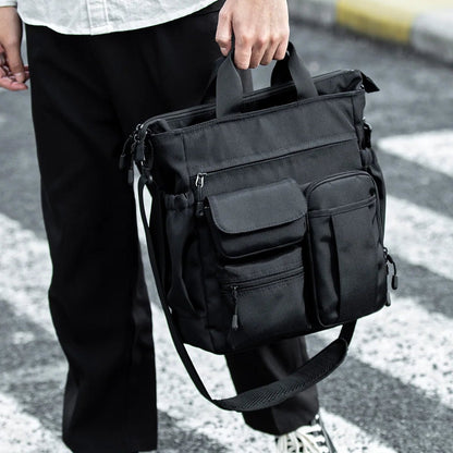 Business Briefcase Bags for Men Messenger Bag Fit 14 Inch Laptop Shoulder Bags - MCROONS.COM