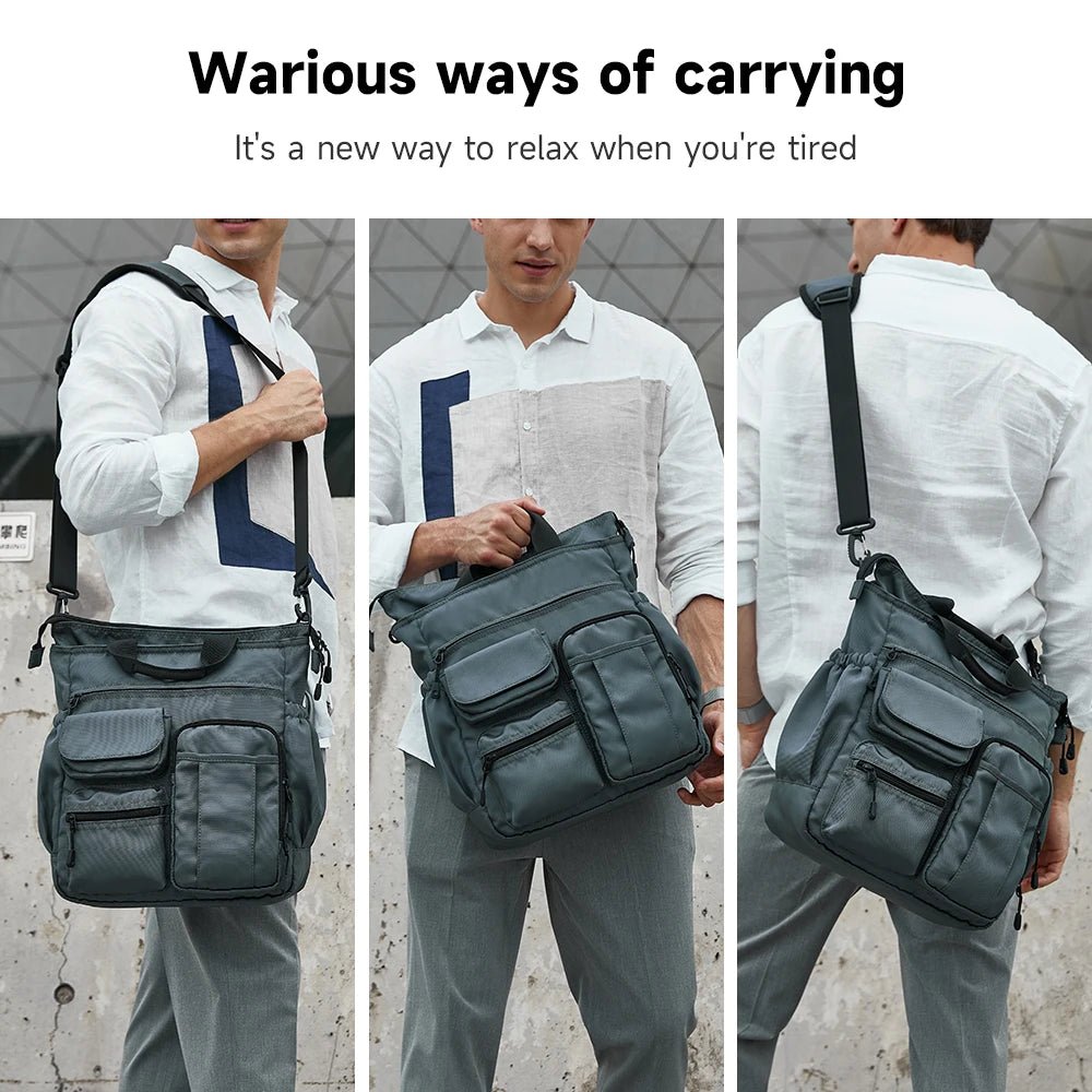 Business Briefcase Bags for Men Messenger Bag Fit 14 Inch Laptop Shoulder Bags - MCROONS.COM