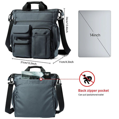 Business Briefcase Bags for Men Messenger Bag Fit 14 Inch Laptop Shoulder Bags - MCROONS.COM