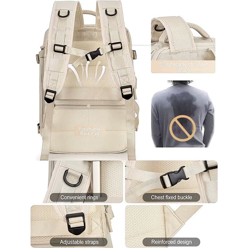 Carry on Large Travel Backpack Mochilas Airline Flight Approved Daypack Travel Backpack Bags - MCROONS.COM