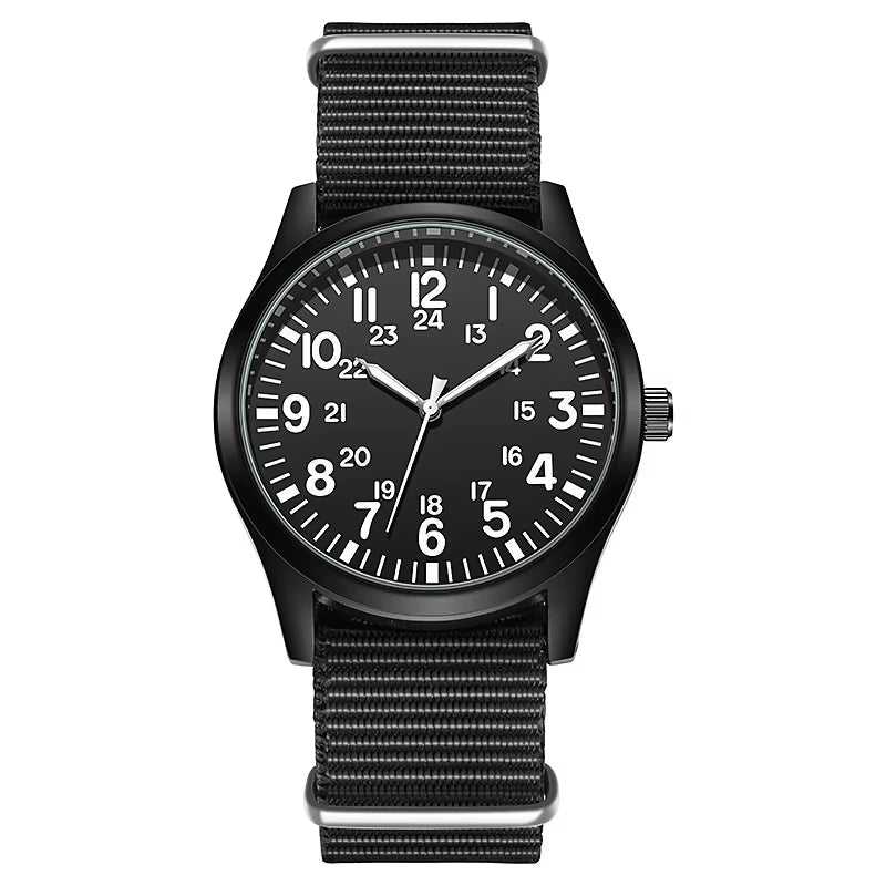 Chic Nylon Leather Quartz Watches Men Movement Watches Wrist Waterproof Minimalist Sports Wristwatch - MCROONS.COM