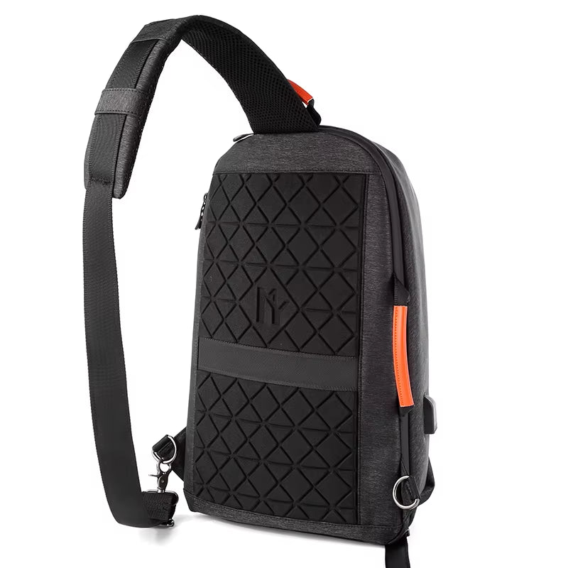 Crossbody Sling Backpack for Men and Women Lightweight Shoulder Backpack with USB Charge - MCROONS.COM