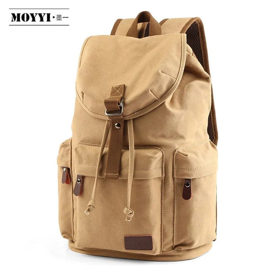 Custom Logo Anti - Theft Outdoor Backpack Hiking Daily Bag for Men Canvas Travel Backpack - MCROONS.COM
