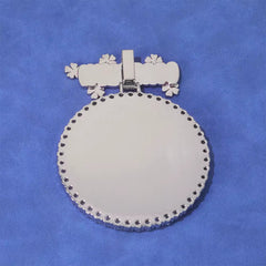 Custom Name Photo Pendant Hip Hop Jewelry Iced Out Diamond Large Hook Pink Pendant Silver Memorial Gift for Men Women