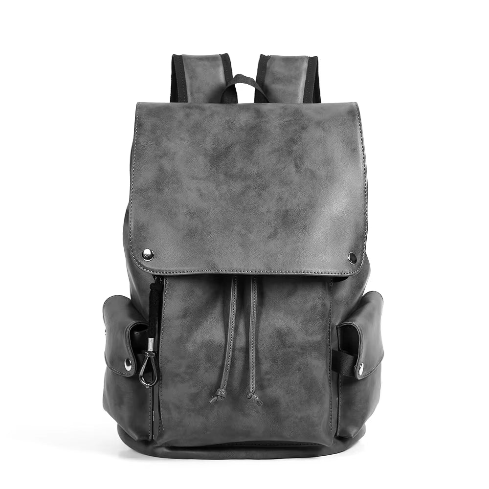 Custom PU Backpack Casual Bag for Men Laptop Backpack Leisure Bag Waterproof Fashion Men Leather Backpack - MCROONS.COM