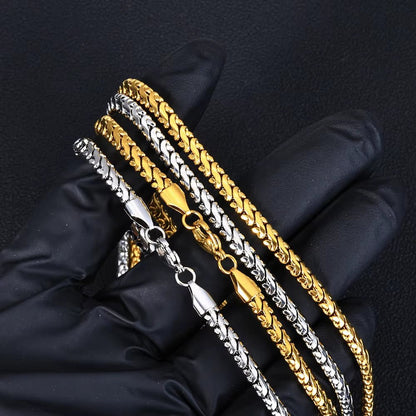 Custom Thin Cuban Link Necklace Gold Plated Stainless Steel Waterproof Hip Hop Style High Quality Jewelry - MCROONS.COM