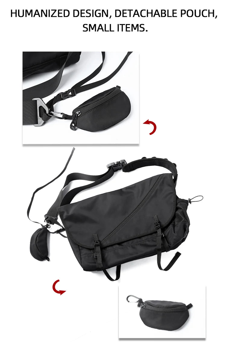 Customized 13 Inch Laptop Messenger Bag Outdoor Travel Sling Shoulder Bags Daily Men Crossbody Bag for Business - MCROONS.COM