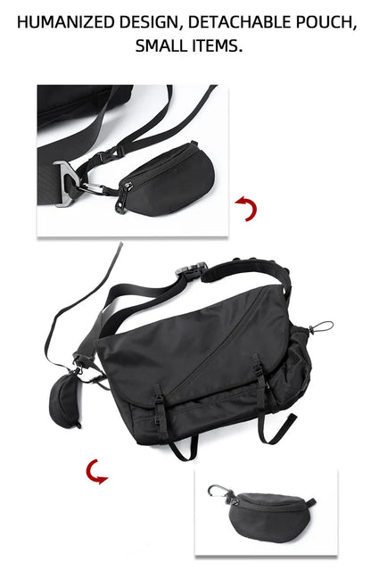 Customized 13 Inch Laptop Messenger Bag Outdoor Travel Sling Shoulder Bags Daily Men Crossbody Bag for Business - MCROONS.COM