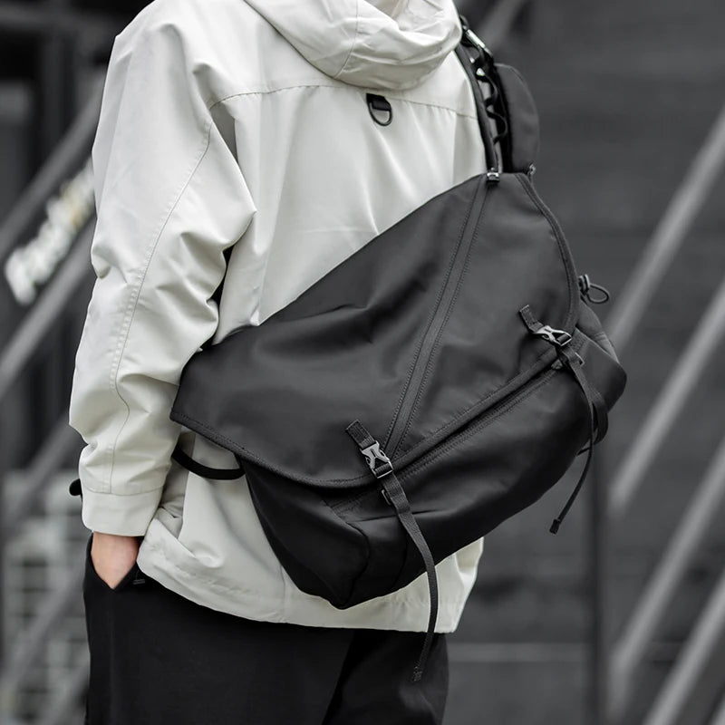 Customized 13 Inch Laptop Messenger Bag Outdoor Travel Sling Shoulder Bags Daily Men Crossbody Bag for Business - MCROONS.COM