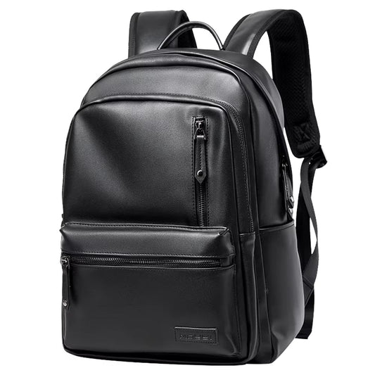 Eco - Friendly PU Leather Backpack Bags for Men Business Leather Laptop Travel Backpack - MCROONS.COM