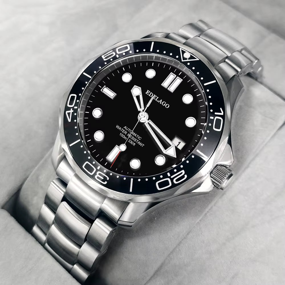 EDELAGO Kinetic Energy Series NH35/2824/8500 Luxury Ceramic Seahorse Mechanical Diving Watch Fashion Sports Men'S ROLE Watch - MCROONS.COM