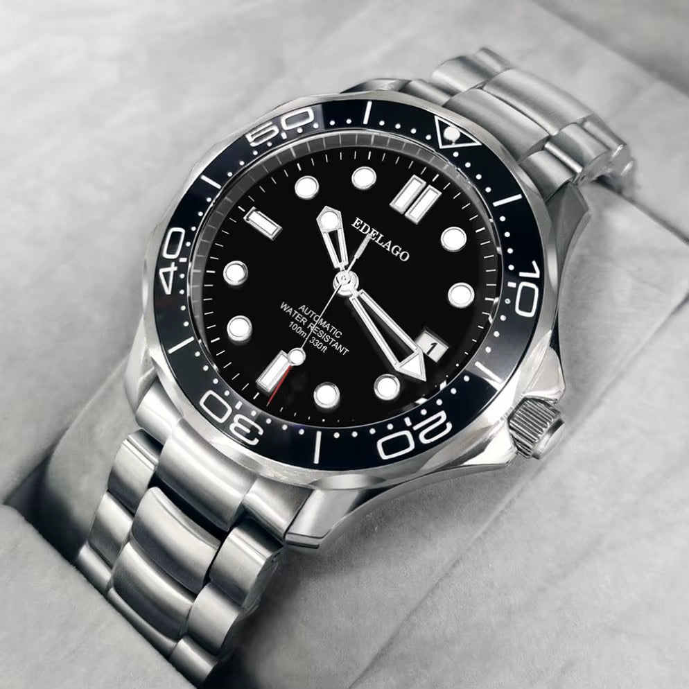 EDELAGO Kinetic Energy Series NH35/2824/8500 Luxury Ceramic Seahorse Mechanical Diving Watch Fashion Sports Men'S ROLE Watch - MCROONS.COM