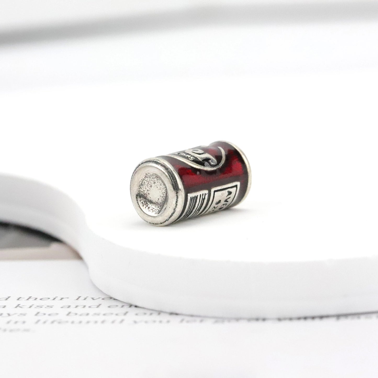 Enamel "Dr Pepper" Charm 925 Sterling Silver DIY Cute Food Series Fashion Charm for Women and Children Jewelry Making - MCROONS.COM
