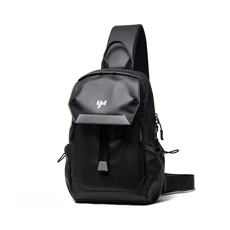 Fashion Design Causal Crossbody Bag for Men Cycling Outdoor PVC Leather Men'S Chest Bag Travel Waterproof Sling Shoulder Bags - MCROONS.COM