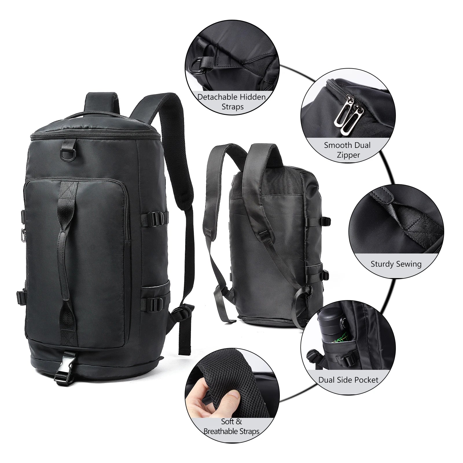 Fashion Duffel Bags 3 In1 Travel Backpack Custom Logo Outdoor Sport Gym Bag Large Travel Bags Backpack for Men - MCROONS.COM