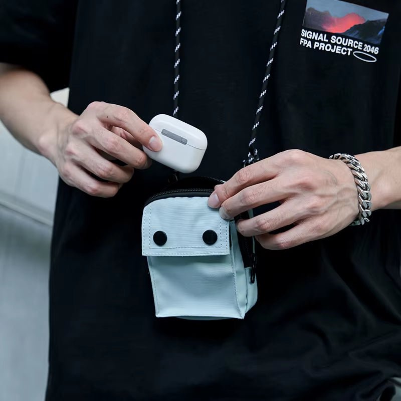 Fashion Men'S Exquisite Tricolor Mini Sling Should Bag Small Coin Purse Unisex Daily Halter Bag Cute Headphone Key Crossbody - MCROONS.COM