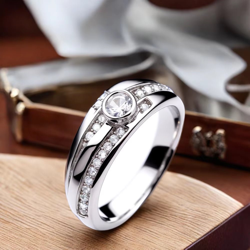 Fashionable Jewelry Pure Silver Women'S Vintage Ring Plated with Rhodium 925 Silver - MCROONS.COM