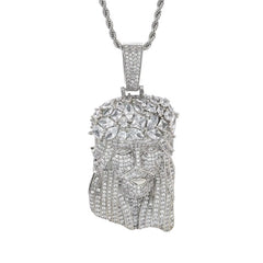 Fine Hip-Hop Iced Out CZ Jesus Pendant Gold-Plated Shiny Zircon Charms Pendants Men'S and Women'S Rap Jewelry Wholesale
