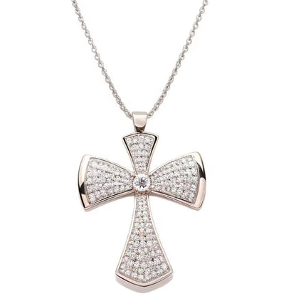 Fine Jewelry Cross Pendant & Charms Sterling Silver Jewelry Religious Party Zircon Sterling Silver 925 Jewellery Pendant Chain - MCROONS.COM