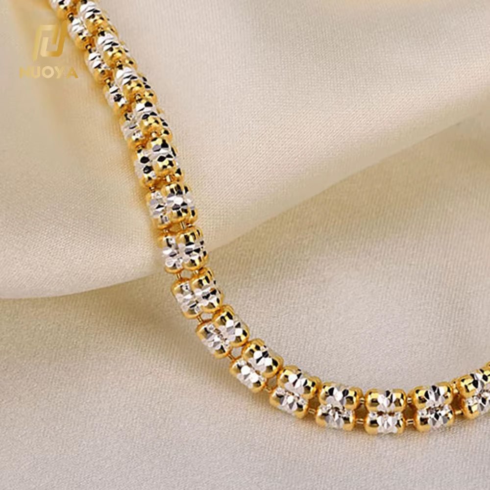 Fine Jewelry S925 Sterling Silver Chain Link Bracelet 4Mm Gold Plated Fine Chain Adjustable Bracelets for Women - MCROONS.COM