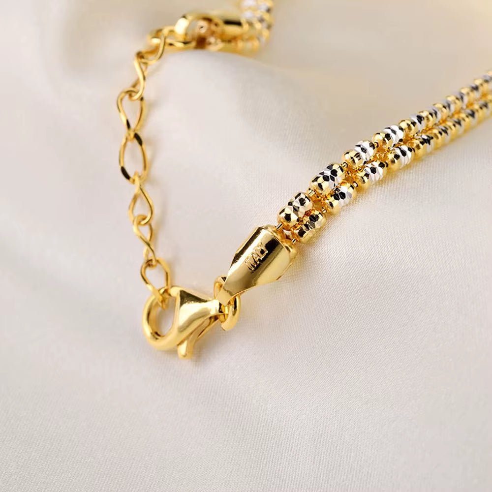 Fine Jewelry S925 Sterling Silver Chain Link Bracelet 4Mm Gold Plated Fine Chain Adjustable Bracelets for Women - MCROONS.COM