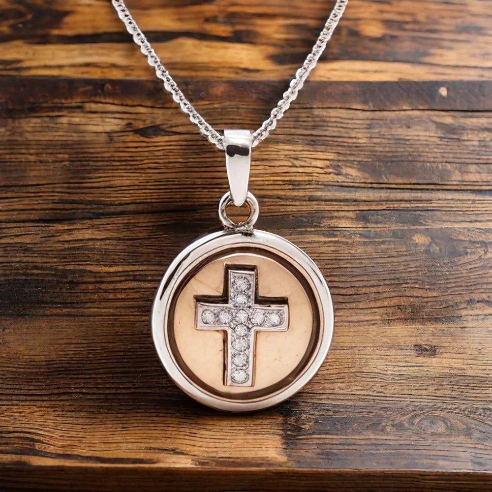 Fine Rhodium Plated Cross Pendant Fashionable Jewelry for Both Men and Women - MCROONS.COM