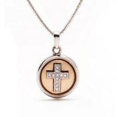 Fine Rhodium Plated Cross Pendant Fashionable Jewelry for Both Men and Women