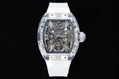 High-Quality Black Carbon Fiber Mechanical Watch - Ultra-Thin Sports RM055 Watch