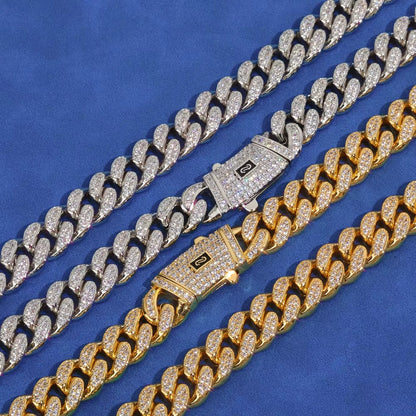 Iced Out 925 Silver Bracelet 12Mm Width VVS Moissanite Cuban Link Chain Mens Bling Hip Hop Luxury Jewelry - MCROONS.COM