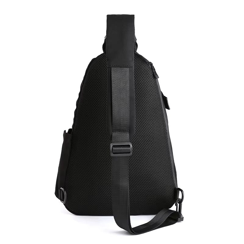 Korean Unisex Crossbody Bags Chest Bags Black White Bags Custom Single Shoulder Waterproof Polyester Fashionable Unisex Handbags - MCROONS.COM