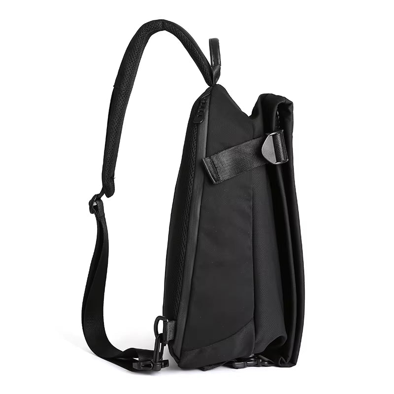 Korean Unisex Crossbody Bags Chest Bags Black White Bags Custom Single Shoulder Waterproof Polyester Fashionable Unisex Handbags - MCROONS.COM