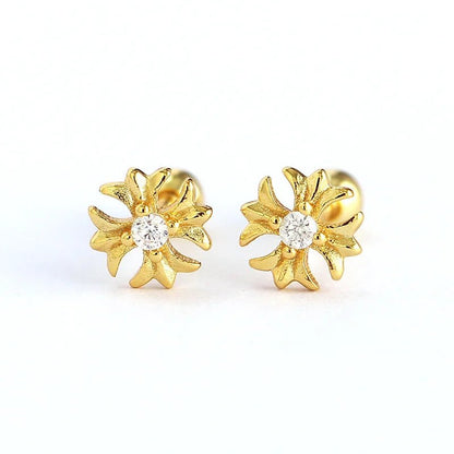 KR Europe and America S925 Silver Ear Bone Nails Ins Cross Screws Earrings Sleep without Removing Earrings Wholesale for Women - MCROONS.COM