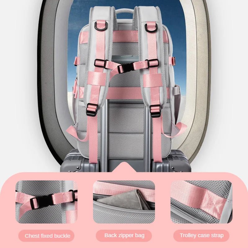 Large - Capacity Outdoor Leisure Travel Zipper Backpack Purple Women Backpack Foldable Multifunction Travel Backpack - MCROONS.COM