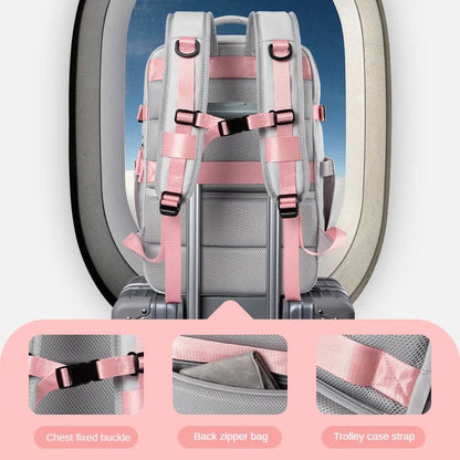 Large - Capacity Outdoor Leisure Travel Zipper Backpack Purple Women Backpack Foldable Multifunction Travel Backpack - MCROONS.COM