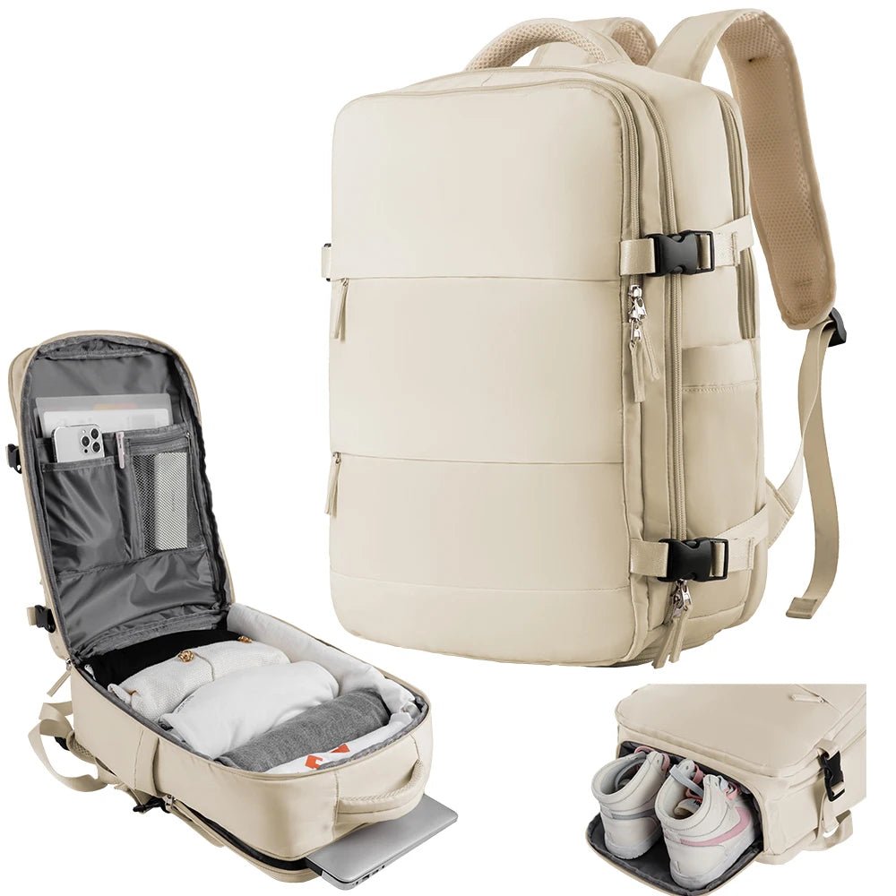 Large - Capacity Outdoor Leisure Travel Zipper Backpack Purple Women Backpack Foldable Multifunction Travel Backpack - MCROONS.COM