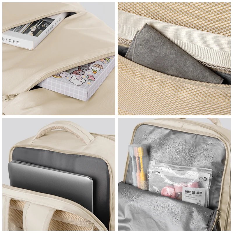 Large - Capacity Outdoor Leisure Travel Zipper Backpack Purple Women Backpack Foldable Multifunction Travel Backpack - MCROONS.COM