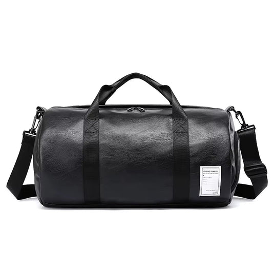 Large Size Travel Bag Duffel Bag with Shoe Compartment Sport Gym Travel Waterproof Black Customized - MCROONS.COM
