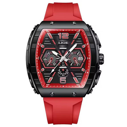 LIGE 89108 Business Wristwatch Waterproof Sport Men'S Watch Casual Silicone Date Quartz Wrist Watches for Men Relogio Masculino - MCROONS.COM