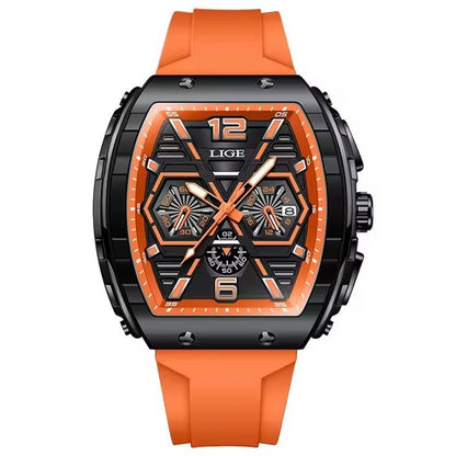 LIGE 89108 Business Wristwatch Waterproof Sport Men'S Watch Casual Silicone Date Quartz Wrist Watches for Men Relogio Masculino - MCROONS.COM