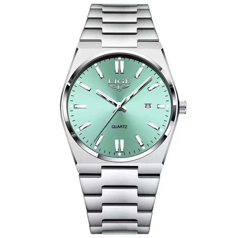 LIGE 89153 Watch for Man 3Atm Waterproof Luminous Date Week Stainless Steel Wristwatches Casual Quartz Men'S Watches Male Clock - MCROONS.COM