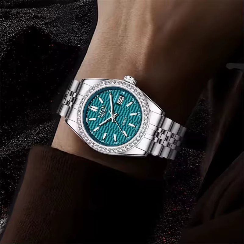 LIGE 89186 2025 Men Watch Classic Original Business Quartz Watch for Man 30M Waterproof Luminous Stainless Steel Band Relojs - MCROONS.COM